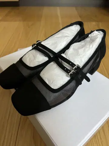 자라 블랙 메쉬 펌프스 포멀 23.5cm