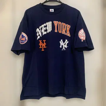 마제스틱 MLB 더블 네임 프린트 티셔츠 택 포함 M