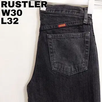 Rustler 라슬러 W30 블랙 데님 하의 팬츠 블랙 13215