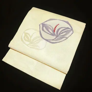 순수 실크 명주 오비(약 27.3cm) '기보시'