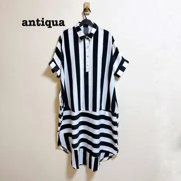antiqua 셔츠 원피스 스트라이프 보더 절개