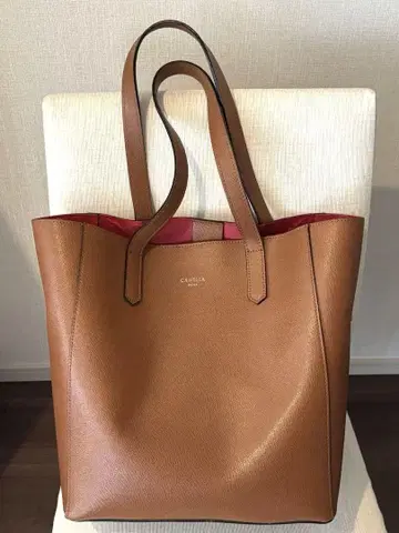 까멜리아 로마 브라운 토트백