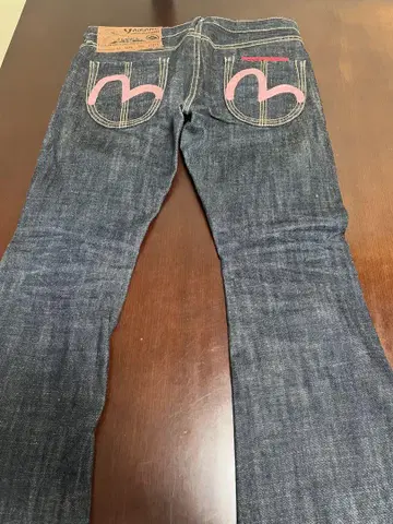 YAMANE EVISU 에비수 야마짱 청바지 카모메는 핑크 페넌트