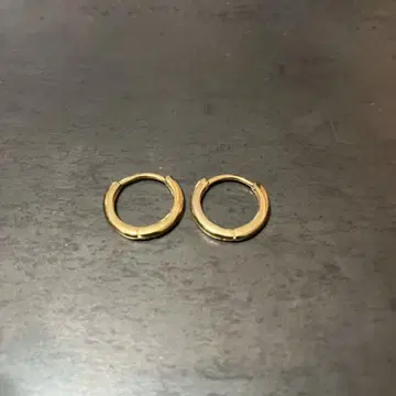 SILVER925 GOLD HOOP EARRINGS/실버/귀걸이