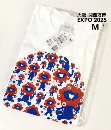 오사카 간사이 엑스포 티셔츠 밋밋한 포즈 EXPO2025 M 사이즈