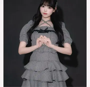pium 피움 티어드 프릴 미니 원피스 깅엄 체크