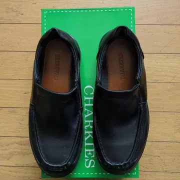 블랙 가죽 슬립온 24.5cm