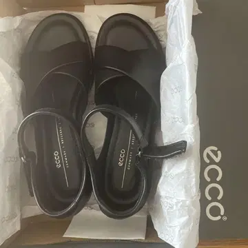 ECCO 샌들 블랙 스트랩 에코