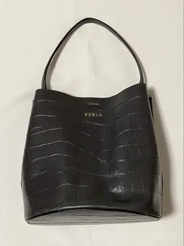Furla 핸드백 다나에 다크 그레이 악어 엠보싱 가죽