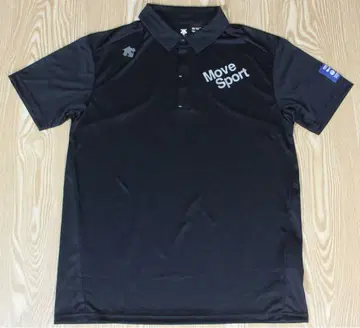 데상트 Move Sport 블랙 속건성 피케 셔츠 XL