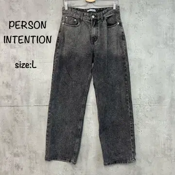 PERSON INTENTION 블랙 데님 그라데이션 팬츠 L