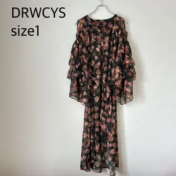 DRWCYS 플라워 프린트 롱 원피스 size1