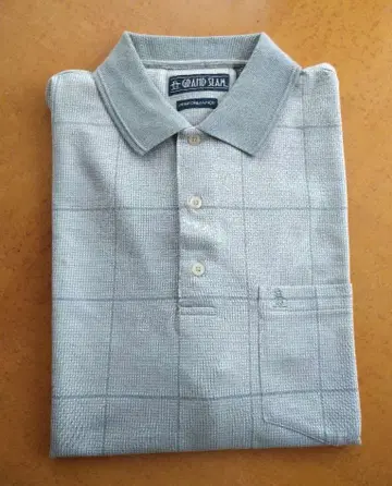 munsingwear 피케 셔츠 체크 무늬 L 사이즈