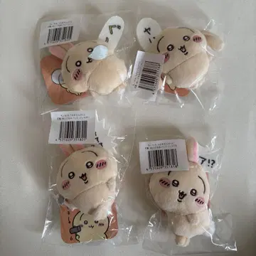 치이카와 토끼가 가득한 복권 E상 봉제 인형 배지 4개