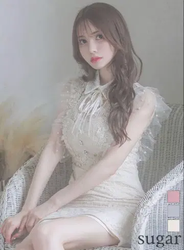 sugar 아이보리 레이스 드레스