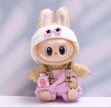 labubu 라부부 봉제 인형 핑크 럭키 3개 세트