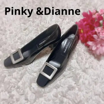 Pinky & Dianne 펌프스 블랙 와이드 힐 35 (22cm)