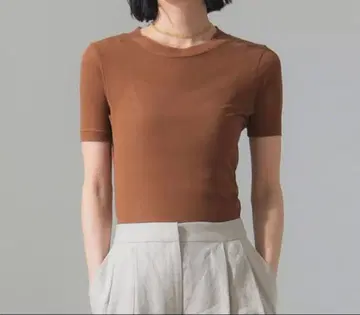 오라리 슈퍼 하이 게이지 쉬어 리브 티셔츠