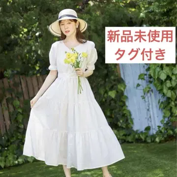 tocco 티어드 화이트 드레스 원피스 토코 화이트
