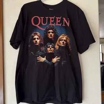 QUEEN 락 티셔츠 L 사이즈 블랙 퀸