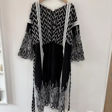 osmosis 자수 레이스 가운 롱 가디건