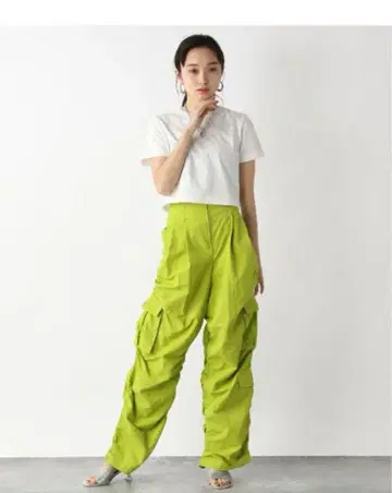 JEANASIS 지나시스 서스티나블 하이웨스트 팬츠 그린