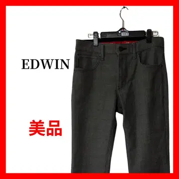 EDWIN 남성용 스키니 팬츠 블랙 계열 S/M 체크 무늬 B1807