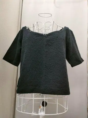 소니아 리키엘 블랙 크롭 상의 레트로 구제 의류