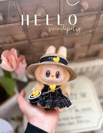 LABUBU 라부부 봉제 인형 의류 코스튬 labubu 블랙