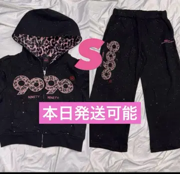 9090 girl OG 로고 스웨트 팬츠 티 세트 S