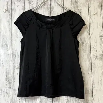 새상품 UNITED ARROWS 블랙 프렌치 슬리브 셔츠