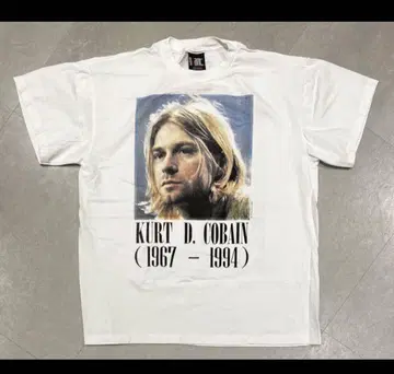 USA제 Nirvana 닐바나 커트 코베인 추모 티셔츠 화이트 XL