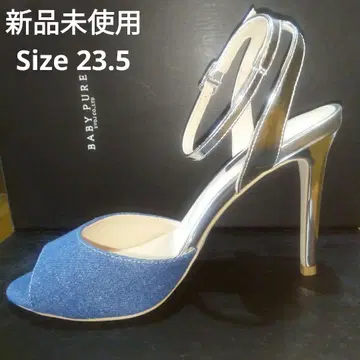 새상품 baby pure 데님&메탈릭 샌들 23.5