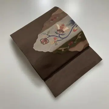 No.2573 순수 실크 기하학 꽃무늬 후쿠로 오비