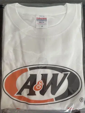 A&W 로고 티셔츠 M 사이즈 5001-01