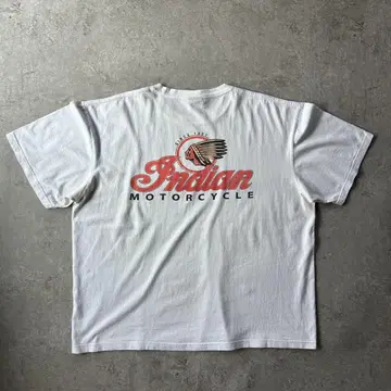 90s00s 인디언 모터 사이클 티셔츠 화이트 2XL