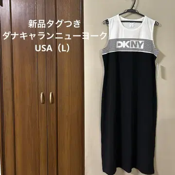 새상품 택 포함 DKNY 다나 카란 뉴욕 로고 & 스트레치 원피스
