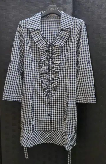 갤러리 비스콘티 깅엄 체크 튜닉 블라우스 2