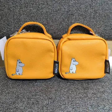 [가격 인하] 무민 오렌지 파우치 [2개 세트] 트윈룩