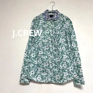 제이크루 J.CREW 리버티 패턴 꽃무늬 셔츠 비쥬 그린 F