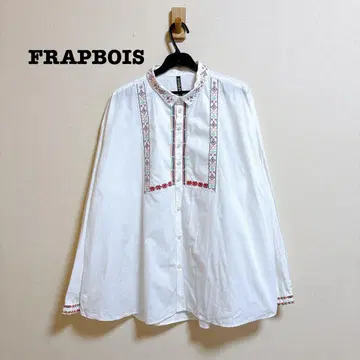 FRAPBOIS 티롤리안 자수 플레어 블라우스