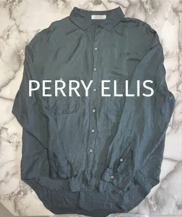 Silk100% PERRY ELLIS 셔츠 L
