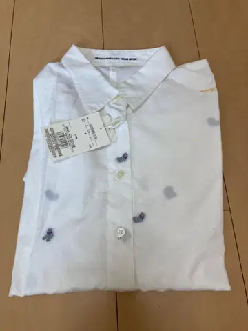 화이트 자수 셔츠 L 사이즈