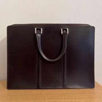만소 다크 브라운 브라이들 가죽 비즈니스 백 벨트 포함