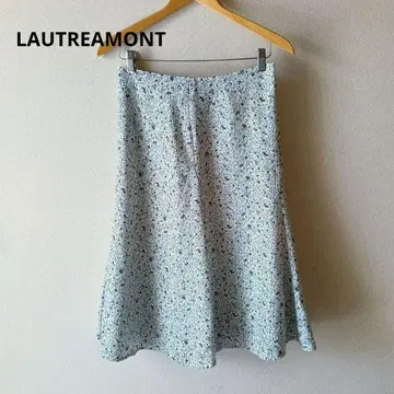 LAUTREAMONT 롱 스커트 꽃무늬 플레어 빅 사이즈 고급스러운
