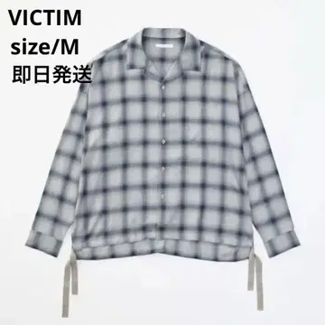 VICTIM BIG RAYON CHECK SHIRTS M 사이즈
