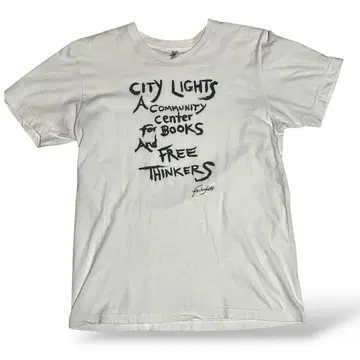 CITY LIGHTS BOOKSTORE 티셔츠 반팔 화이트 노멀코어
