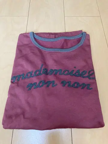 mademoiselle non non 긴팔 티셔츠 M 사이즈 버건디