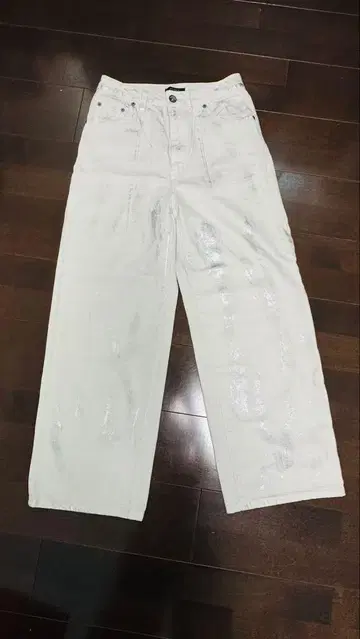 JEANASiS 화이트 데님 와이드 레그