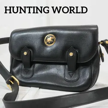 HUNTING WORLD 메신저 백 칼리 올 가죽 금장 장식